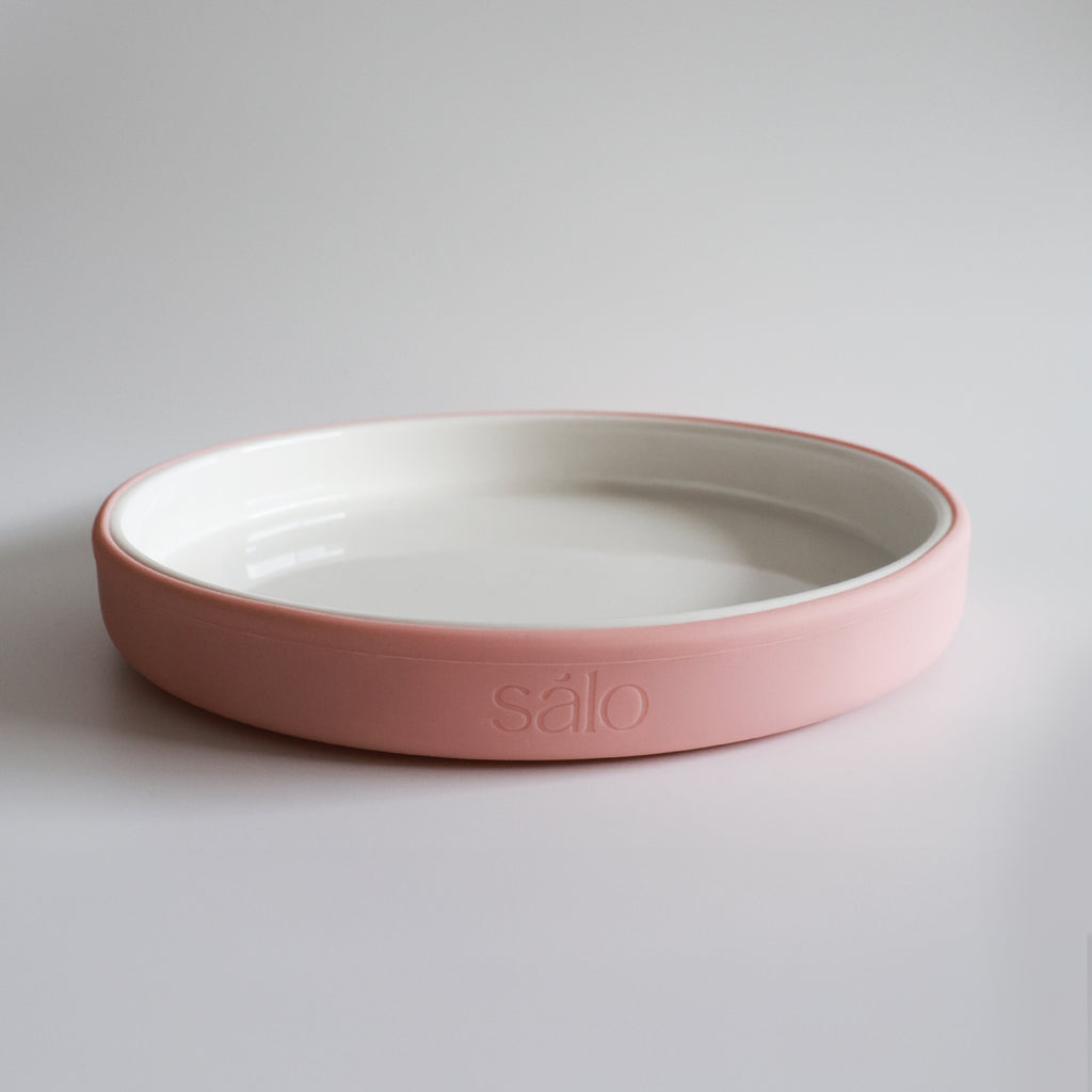 Ceramic Plate with Silicone Suction Sleeve