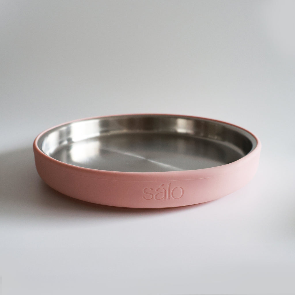 Stainless Steel Plate with Silicone Suction Sleeve