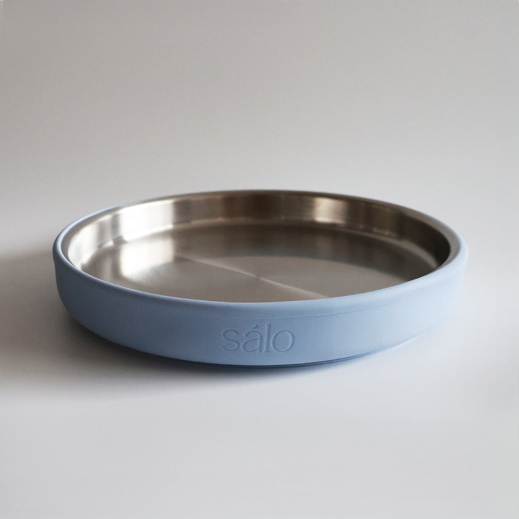 Stainless Steel Plate with Silicone Suction Sleeve
